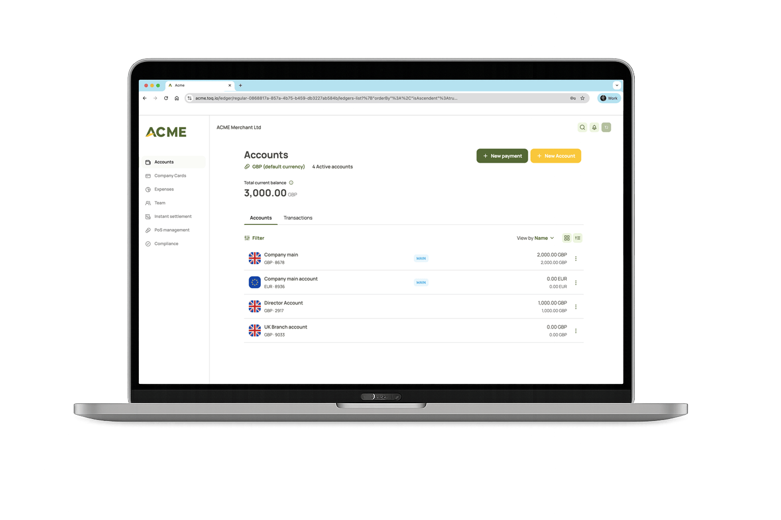 Toqio laptop ACME