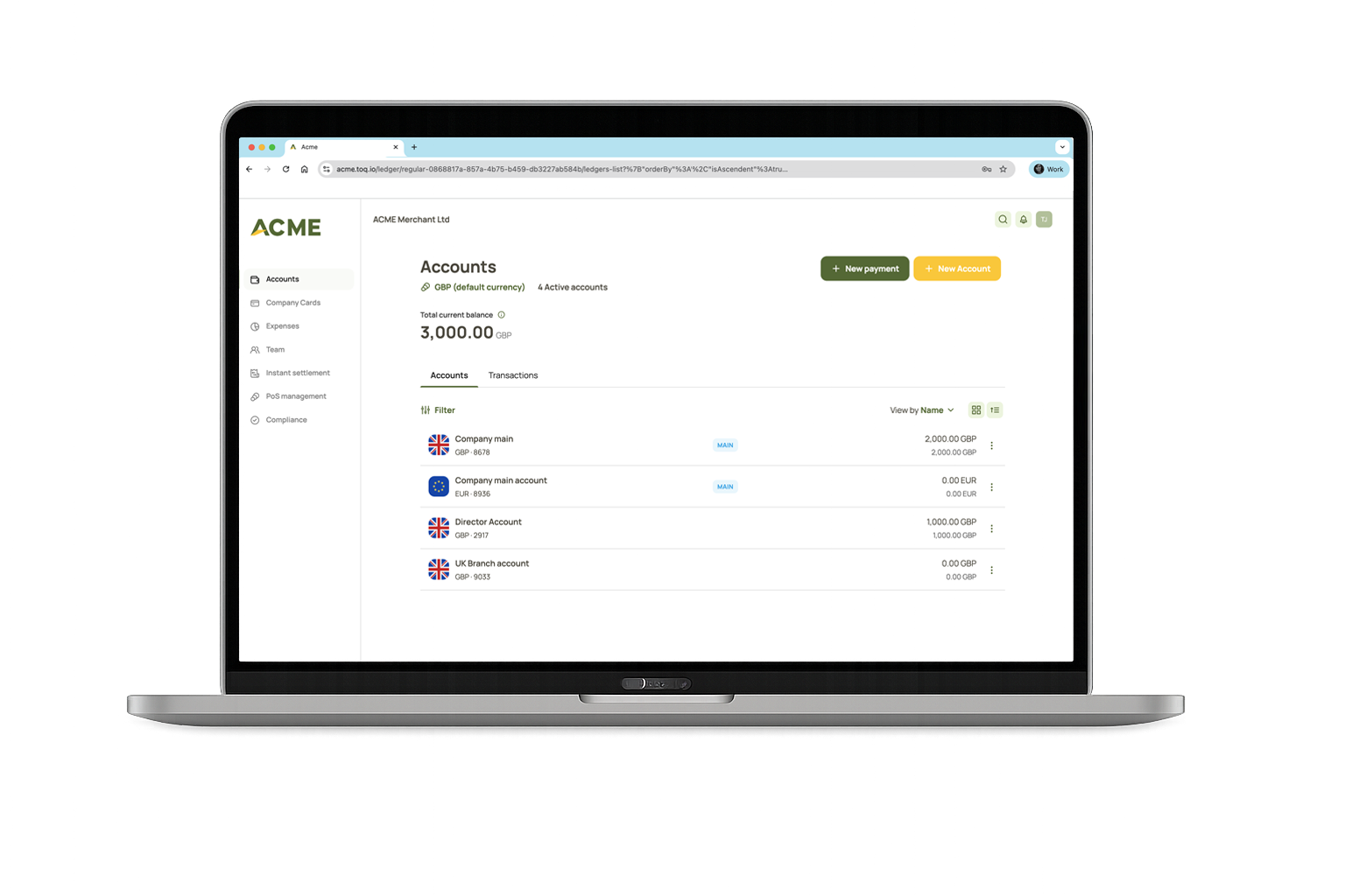Toqio laptop ACME