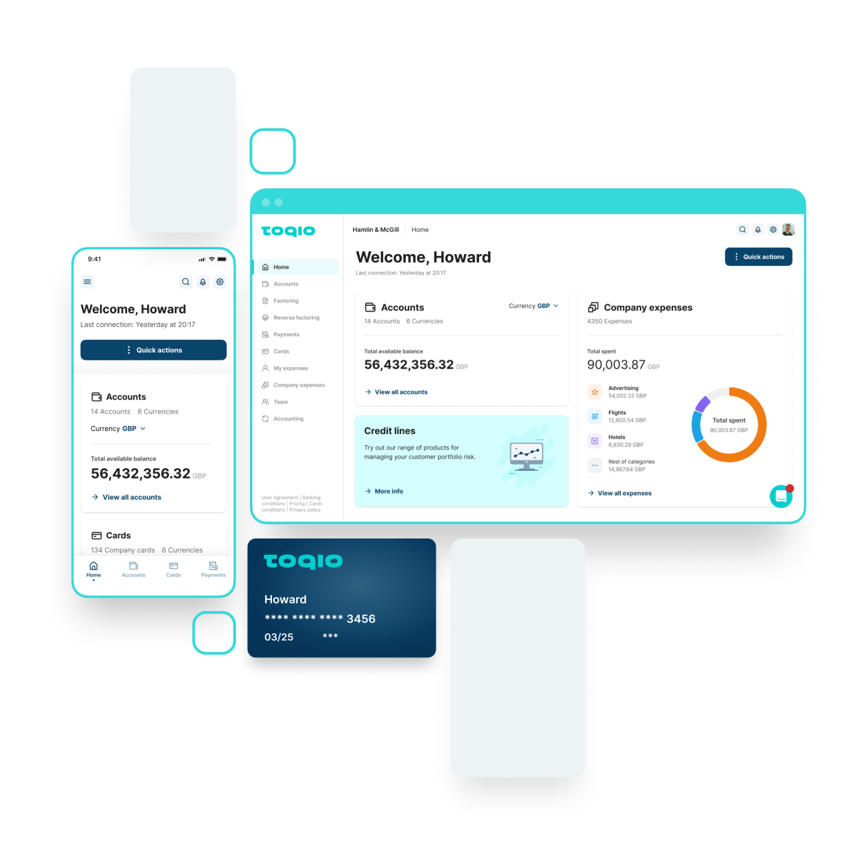 Toqio on different devices